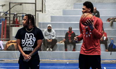 Meleek Thomas, Amere Brown, and Amari Evans hosted the free holiday hoops camp on Christmas Eve and more than 150 kids attended.